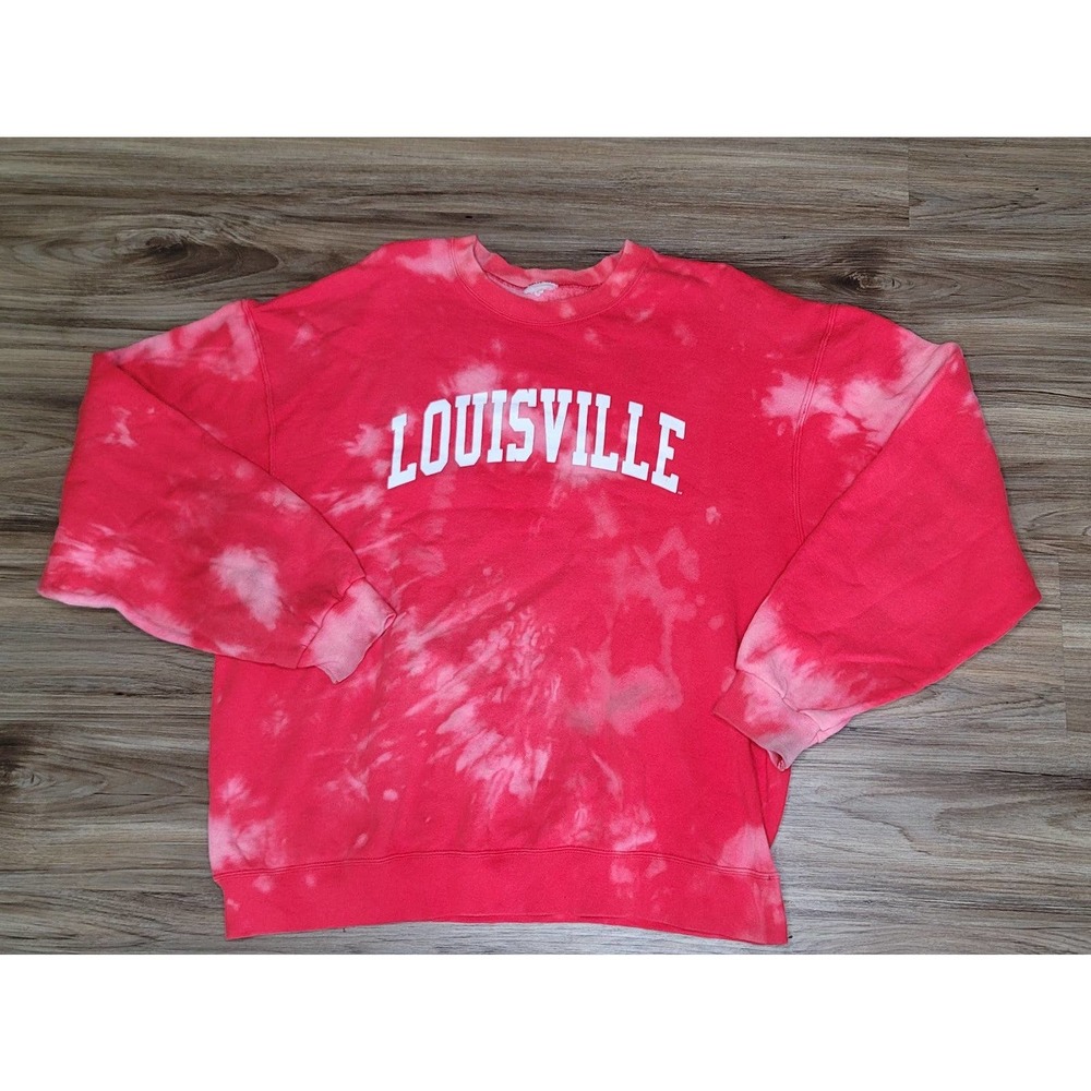 Vtg Louisville Bleach-dyed Sweatshirt